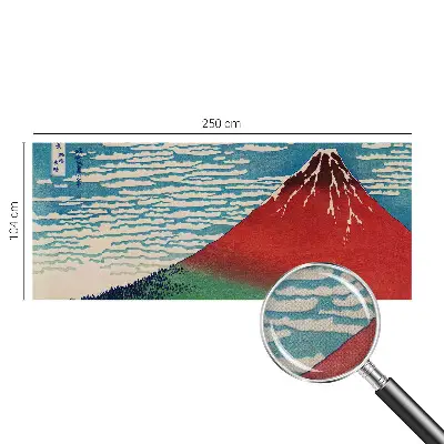 Zelfklevend fotobehang met een rood berglandschap