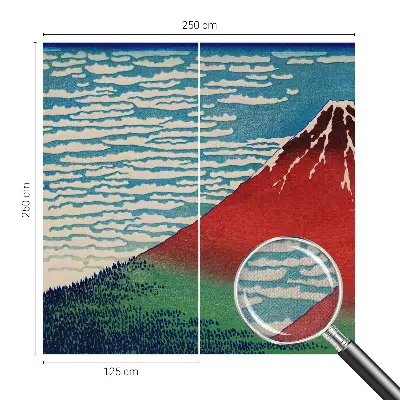 Zelfklevend fotobehang met een rood berglandschap