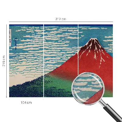 Zelfklevend fotobehang met een rood berglandschap