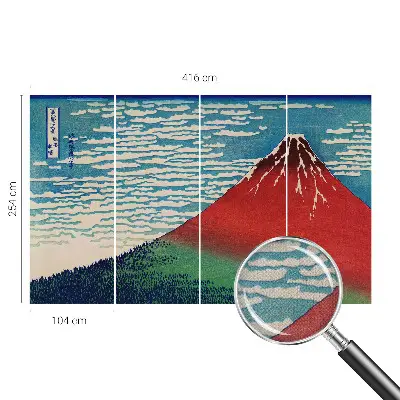 Zelfklevend fotobehang met een rood berglandschap