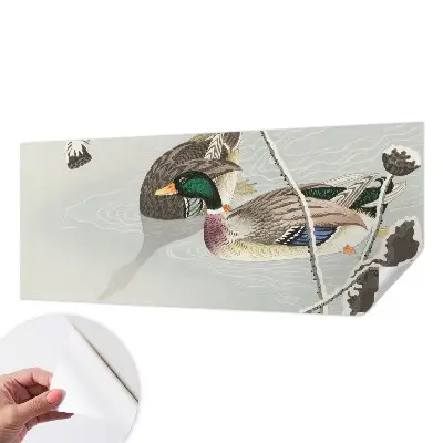 Fotobehang babykamer met een rustig eendenmotief
