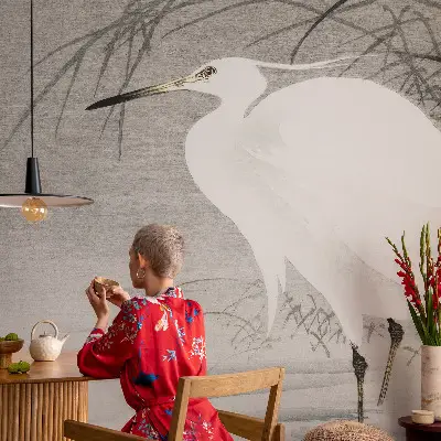 3D fotobehang met een waterlandschap