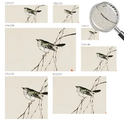 Zelfklevend fotobehang op maat met een harmonieuze vogelprint