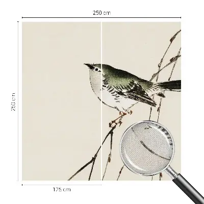 Zelfklevend fotobehang op maat met een harmonieuze vogelprint