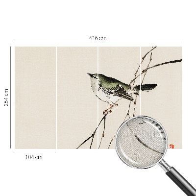 Zelfklevend fotobehang op maat Harmonieuze vogel