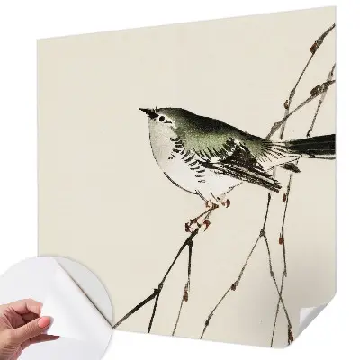 Zelfklevend fotobehang op maat met een harmonieuze vogelprint