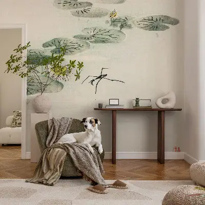 Foto behang voor de kinderkamer met rustig water als sfeerbeeld