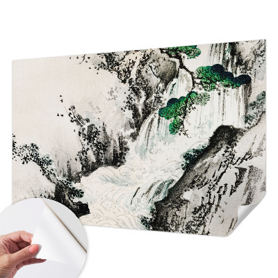 Fotobehang kinderkamer met een natuurlijke waterval als decoratie