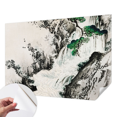 Fotobehang kinderkamer met een natuurlijke waterval als decoratie
