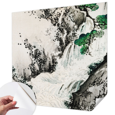 Fotobehang kinderkamer met een natuurlijke waterval als decoratie
