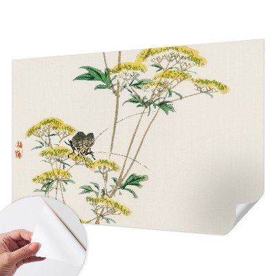Fotobehang voor de kinderkamer met een bloemen- en natuurmotief