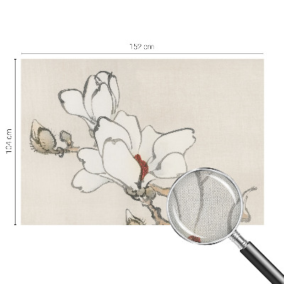 Fotobehang babykamer met delicate magnolia's