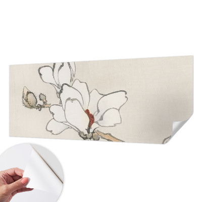 Fotobehang babykamer met delicate magnolia's