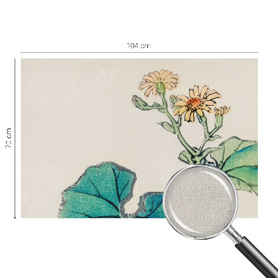 Fotobehang tienerkamer Bloem en bladeren