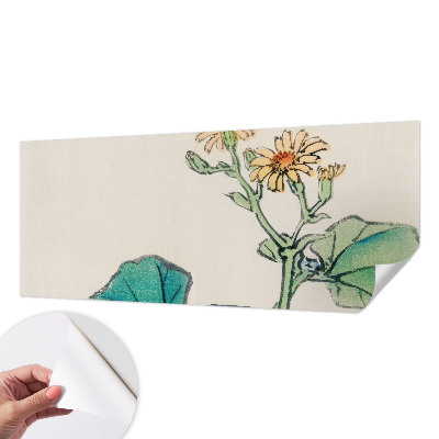Fotobehang tienerkamer Bloem en bladeren