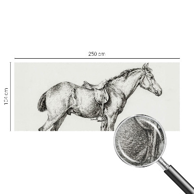 Zelfklevend fotobehang Schets van een paard