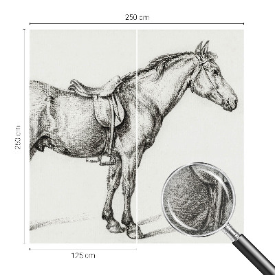 Zelfklevend fotobehang Schets van een paard