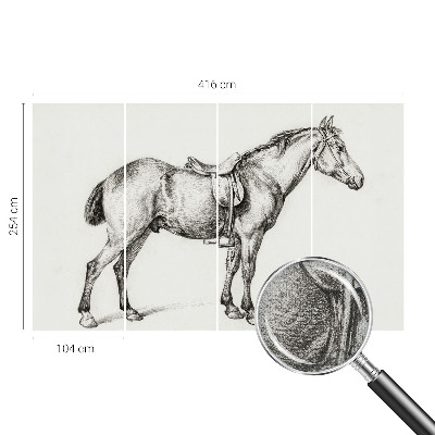 Zelfklevend fotobehang Schets van een paard