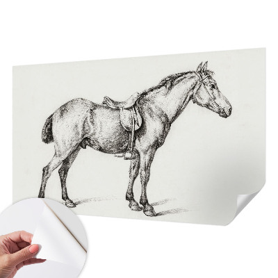 Zelfklevend fotobehang Schets van een paard