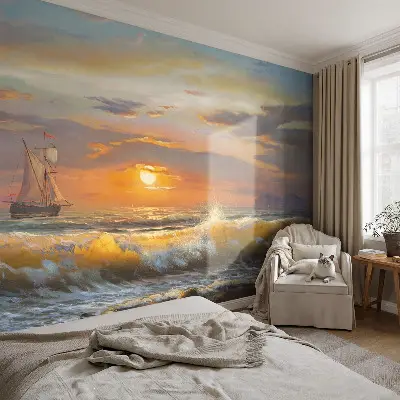 Zelfklevend fotobehang op maat met zeepanorama