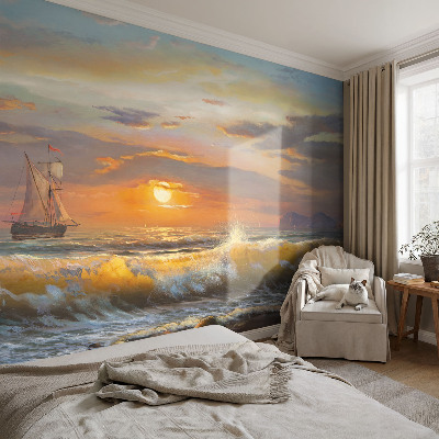Zelfklevend fotobehang op maat Zeepanorama