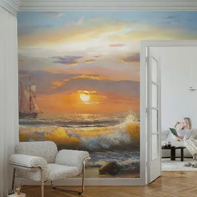 Zelfklevend fotobehang op maat met zeepanorama