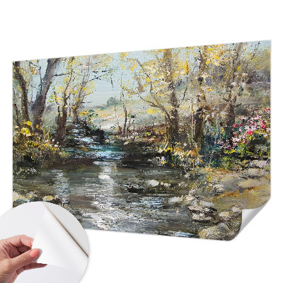 Fotobehang zelfklevend met het motief 'Bosbeek'