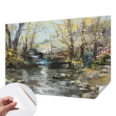 Fotobehang zelfklevend met het motief 'Bosbeek'