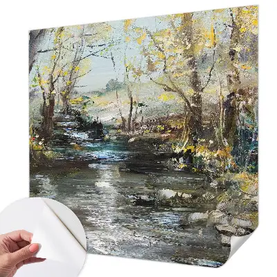 Fotobehang zelfklevend met het motief 'Bosbeek'