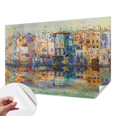 Zelfklevende behangsticker Magische stad