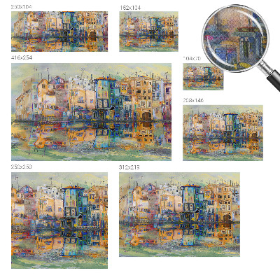 Zelfklevende behangsticker Magische stad