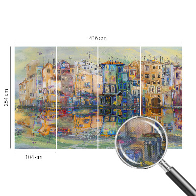 Zelfklevende behangsticker Magische stad