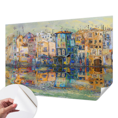 Zelfklevende behangsticker Magische stad