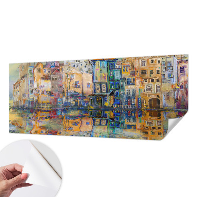 Zelfklevende behangsticker Magische stad