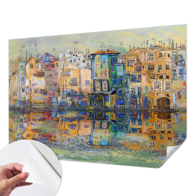 Zelfklevende behangsticker Magische stad