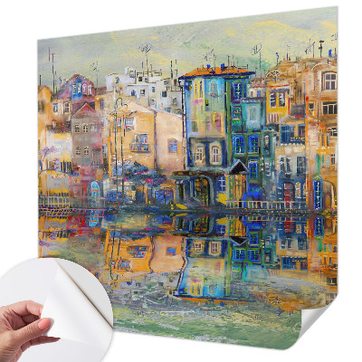 Zelfklevende behangsticker Magische stad