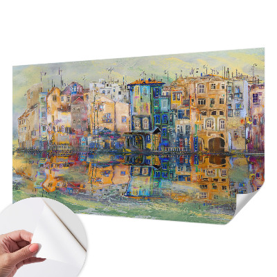 Zelfklevende behangsticker Magische stad