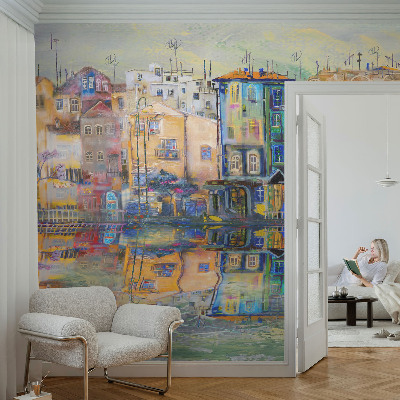 Zelfklevende behangsticker Magische stad