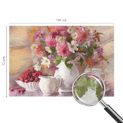 3D fotobehang met een print van wilde bloemen