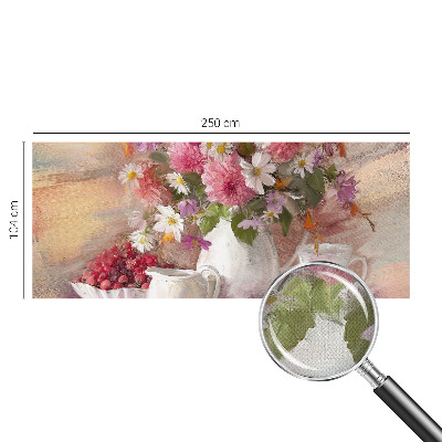 3D fotobehang met een print van wilde bloemen