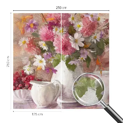 3D fotobehang met een print van wilde bloemen