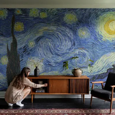 Foto behang voor de kinderkamer met het ontwerp 'Nachtvortex'