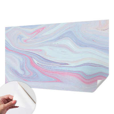 Fotobehang voor kinderkamer met een pastelkleurige werveling als dessin