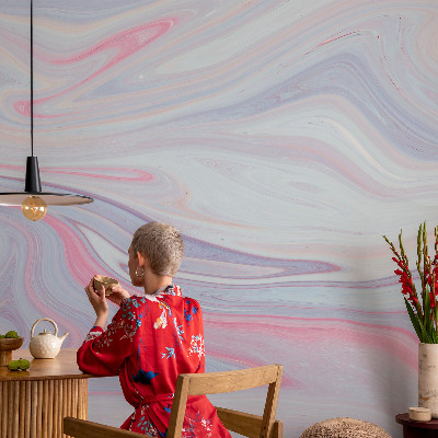 Fotobehang voor kinderkamer Pastelkleurige werveling