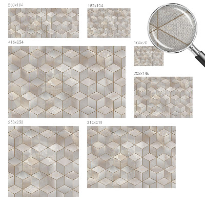 3D fotobehang Geometrische mozaïek