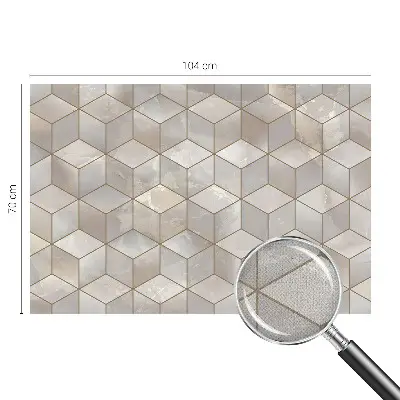 3D fotobehang met een geometrisch mozaïekdesign