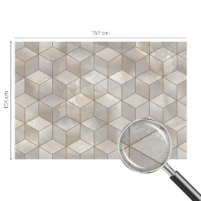 3D fotobehang met een geometrisch mozaïekdesign