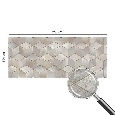 3D fotobehang met een geometrisch mozaïekdesign