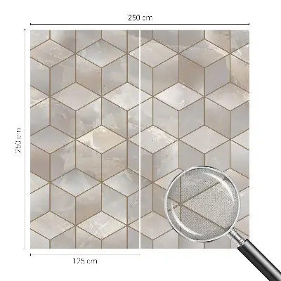3D fotobehang met een geometrisch mozaïekdesign