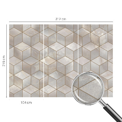 3D fotobehang Geometrische mozaïek